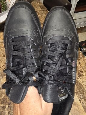 Reebok Black Athletic Lace-Up Sneakers